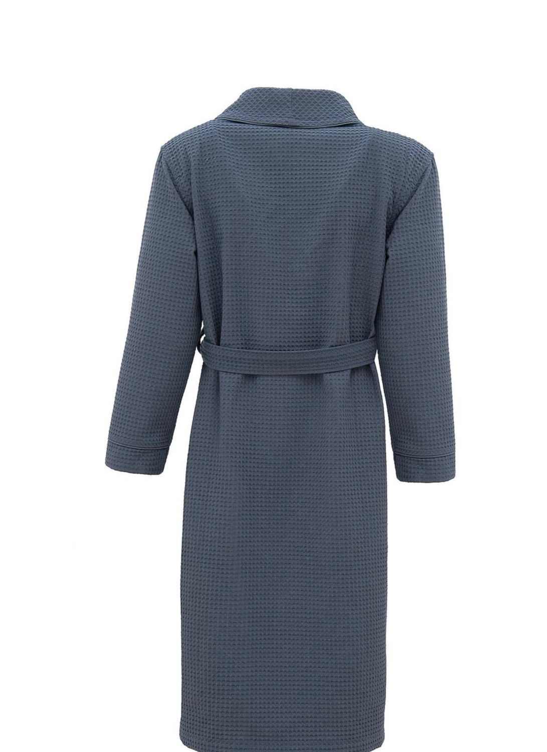 Green Black Afra Men&#39;s Pique Bathrobe 100% Cotton Navy Blue