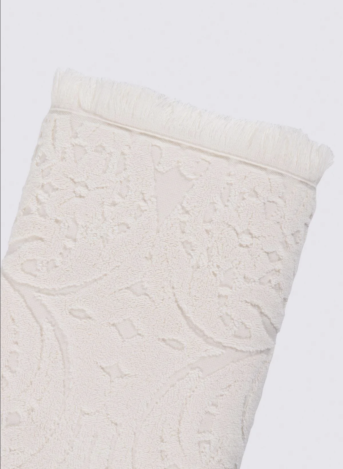 Green Black Elenora Bath Towel 100% Cotton Combed Jacquard Cream 80x150 Cm
