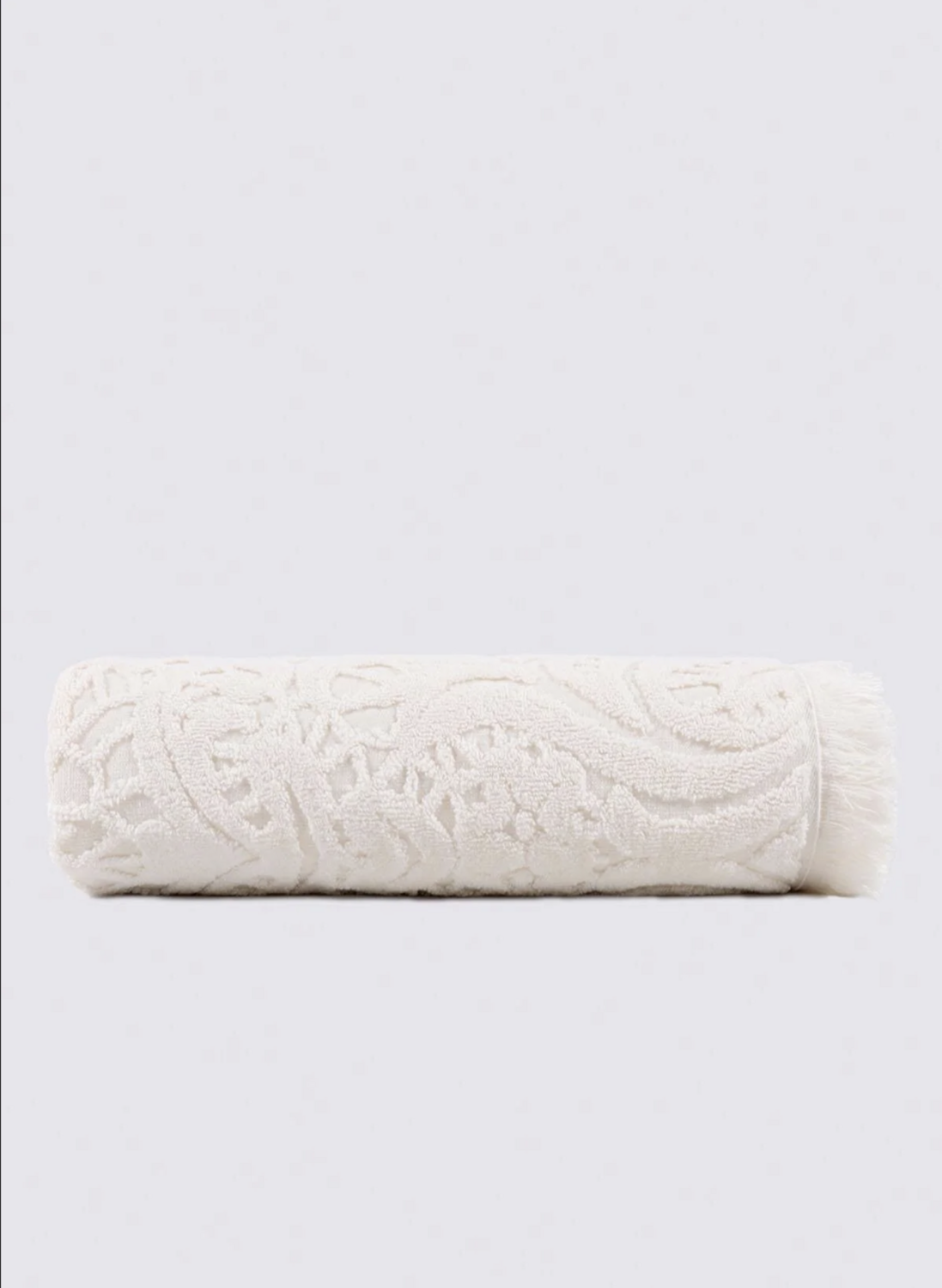 Green Black Elenora Bath Towel 100% Cotton Combed Jacquard Cream 80x150 Cm
