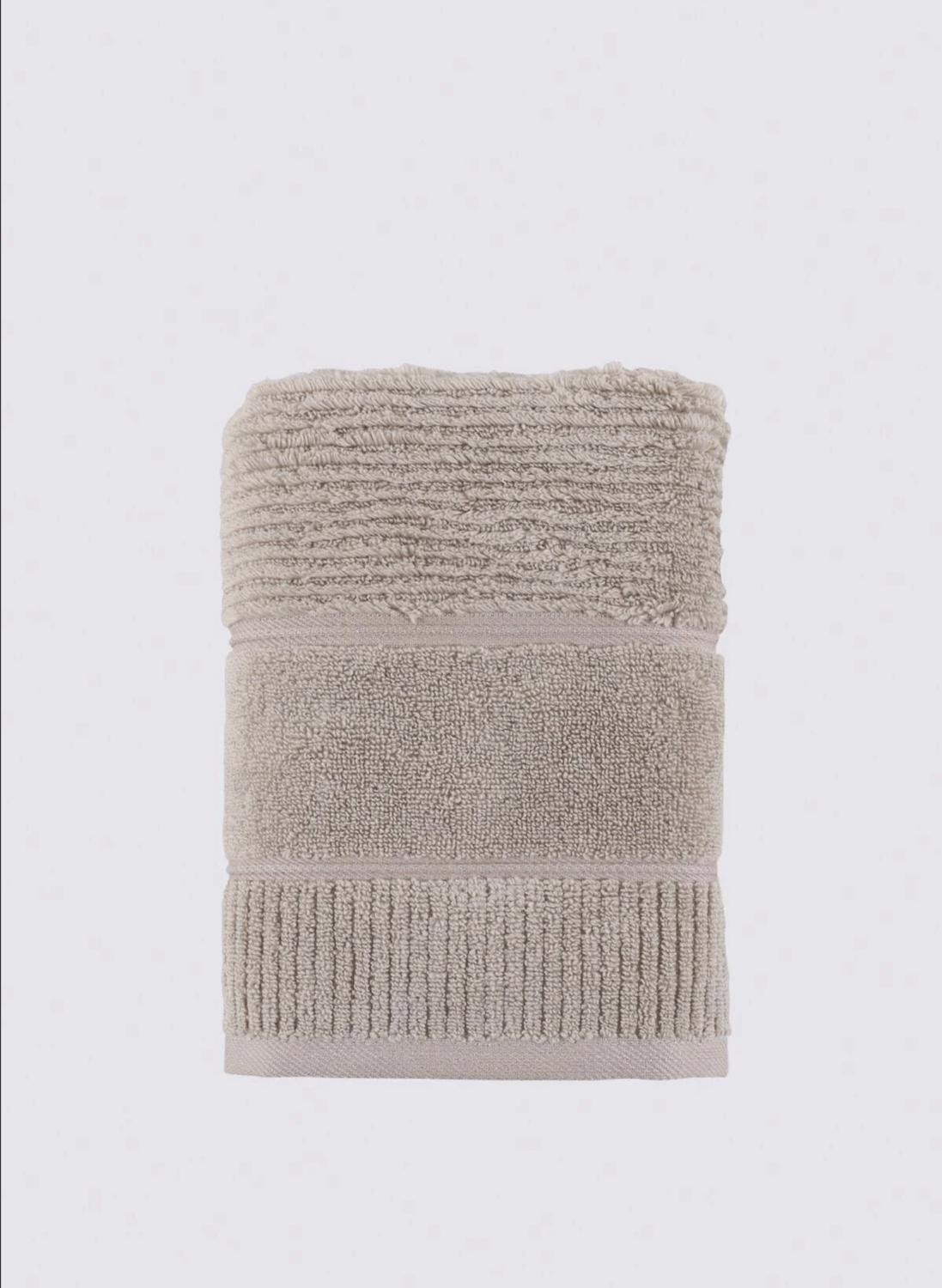 Green Black Eliza Hand And Face Towel 100% Cotton Air Twist Beige 50x90 Cm