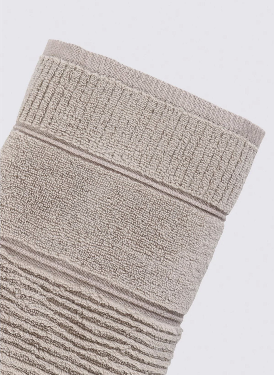 Green Black Eliza Hand And Face Towel 100% Cotton Air Twist Beige 50x90 Cm