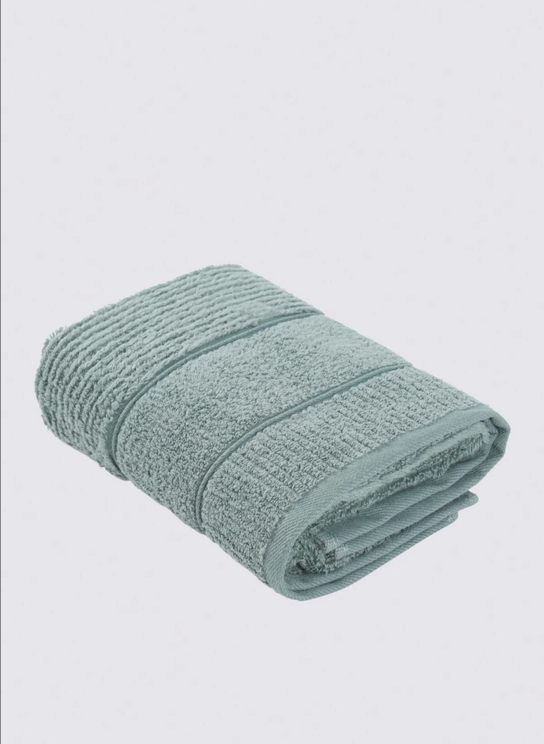 Green Black Eliza Hand Face Towel 100% Cotton Air Twist Green 50x90 Cm