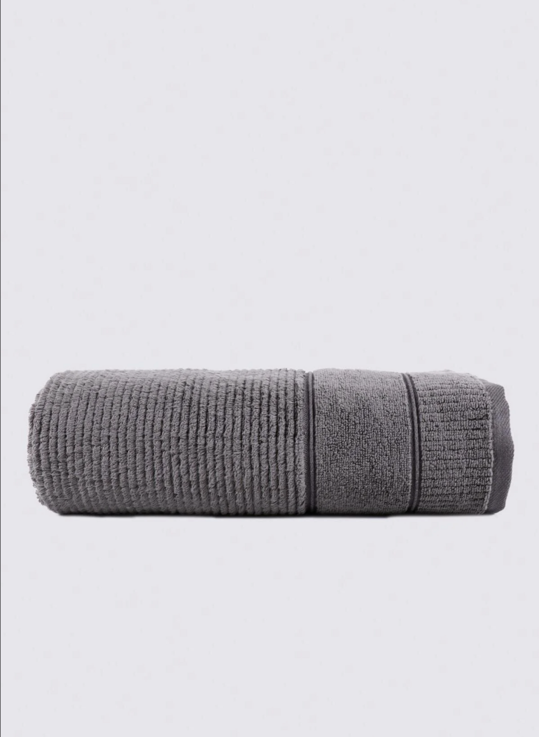 Green Black Eliza Bath Towel 100% Cotton Air Twist Anthracite 80x150 Cm