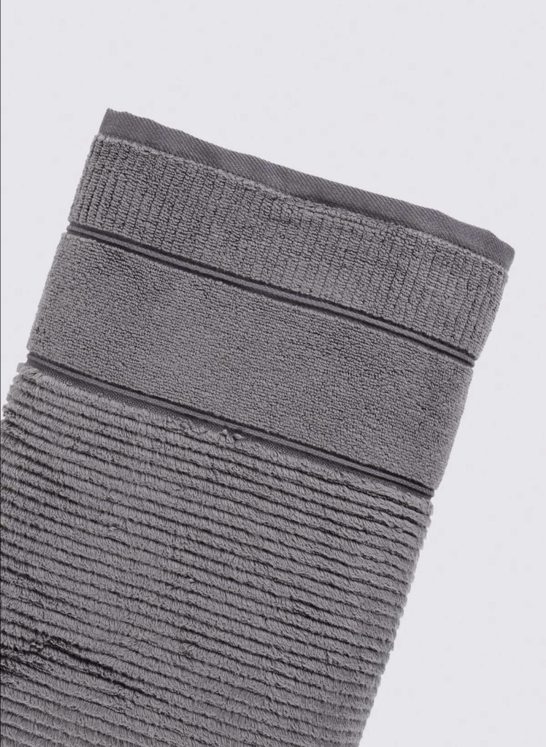Green Black Eliza Bath Towel 100% Cotton Air Twist Anthracite 80x150 Cm