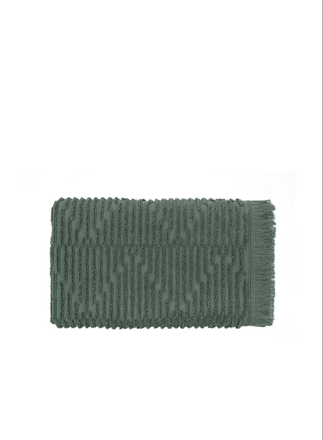 Green Black Anisa El Yüz Havlusu %100 Pamuk Penye Jakarlı Yeşil 50x90 Cm