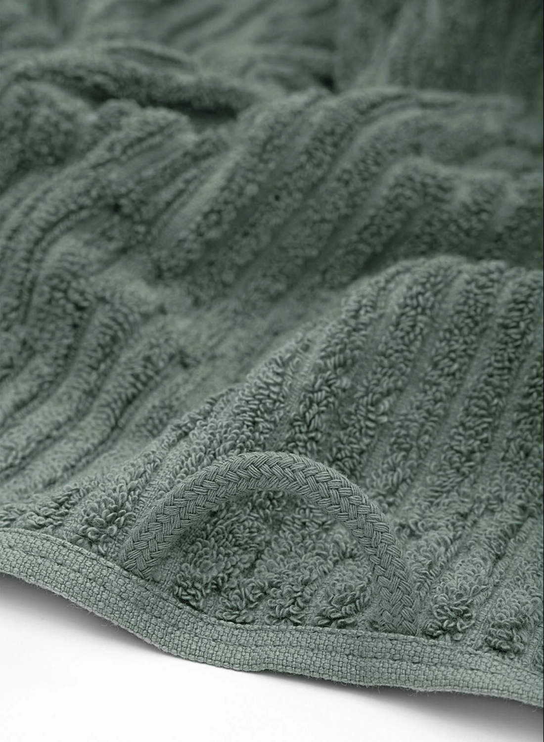 Green Black Anisa El Yüz Havlusu %100 Pamuk Penye Jakarlı Yeşil 50x90 Cm