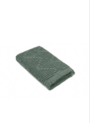 Green Black Anisa Hand Face Towel 100% Cotton Combed Jacquard Green 50x90 Cm