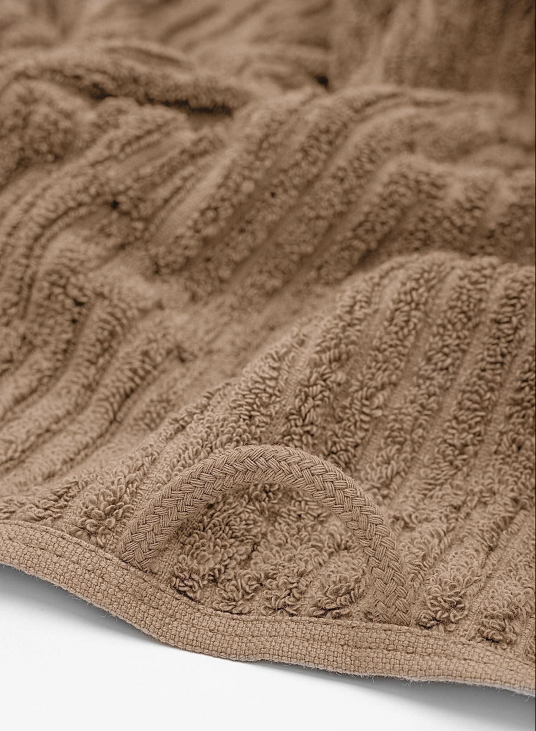 Green Black Anisa Hand En Gezichtsdoek  100% Katoen Gekamd Jacquard Bruin 50x90 Cm