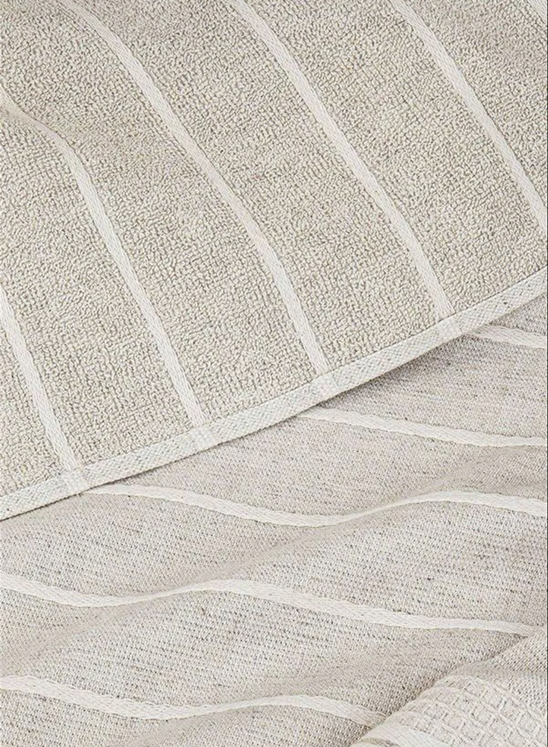 Ecocotton Arden Hand Face Towel 100% Organic Cotton Blended Hemp Towel Beige 50x90 Cm