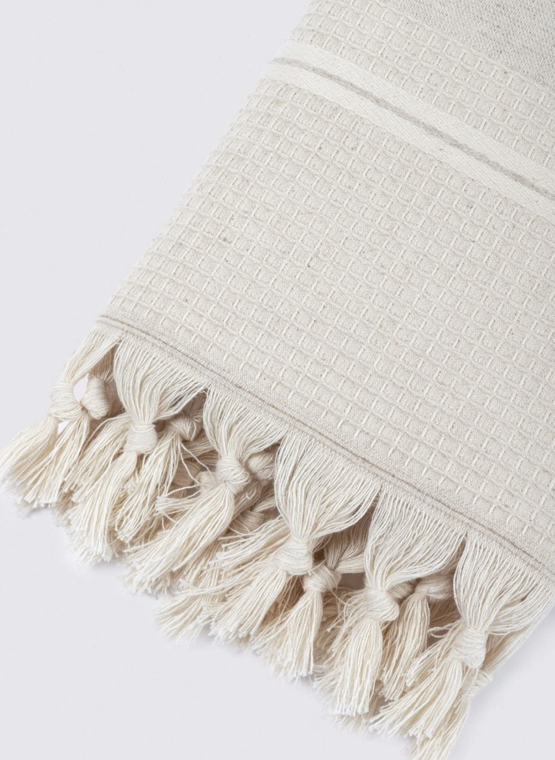 Ecocotton Arden Bath Towel 100% Organic Cotton Blended Hemp Towel Beige 80x150 Cm