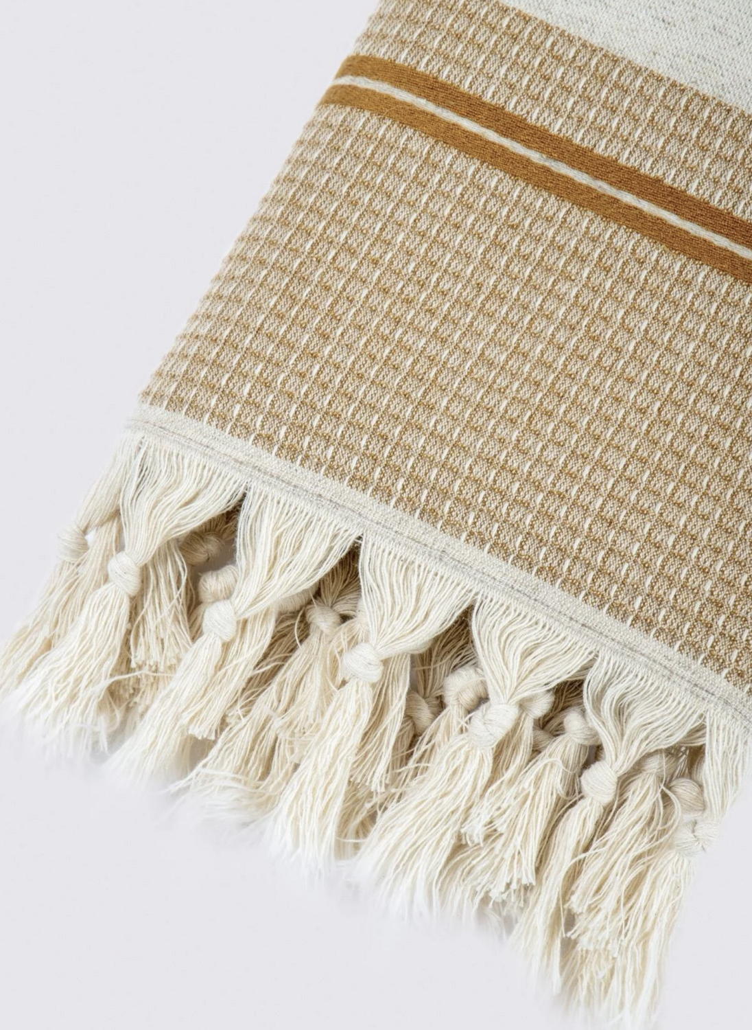 Ecocotton Arden Bath Towel 100% Organic Cotton Blended Hemp Towel Mustard-Beige 80x150 Cm