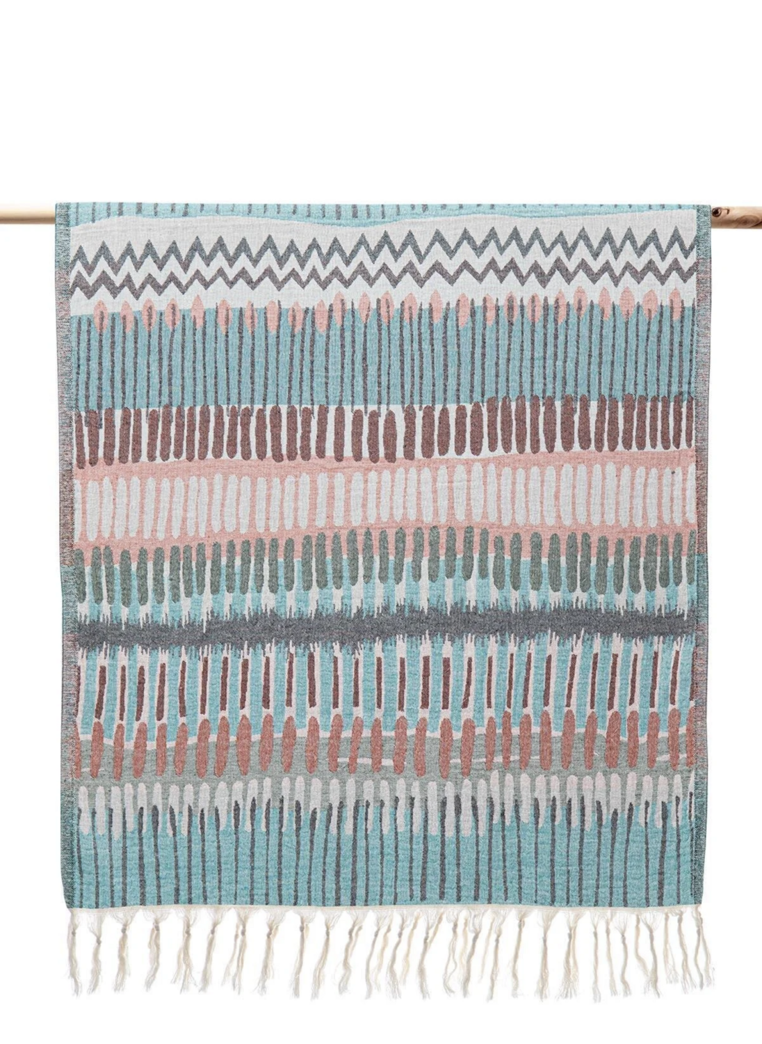 Ecocotton Mayra Peshtemal 100% Organic Cotton Jacquard Green 90x180 Cm