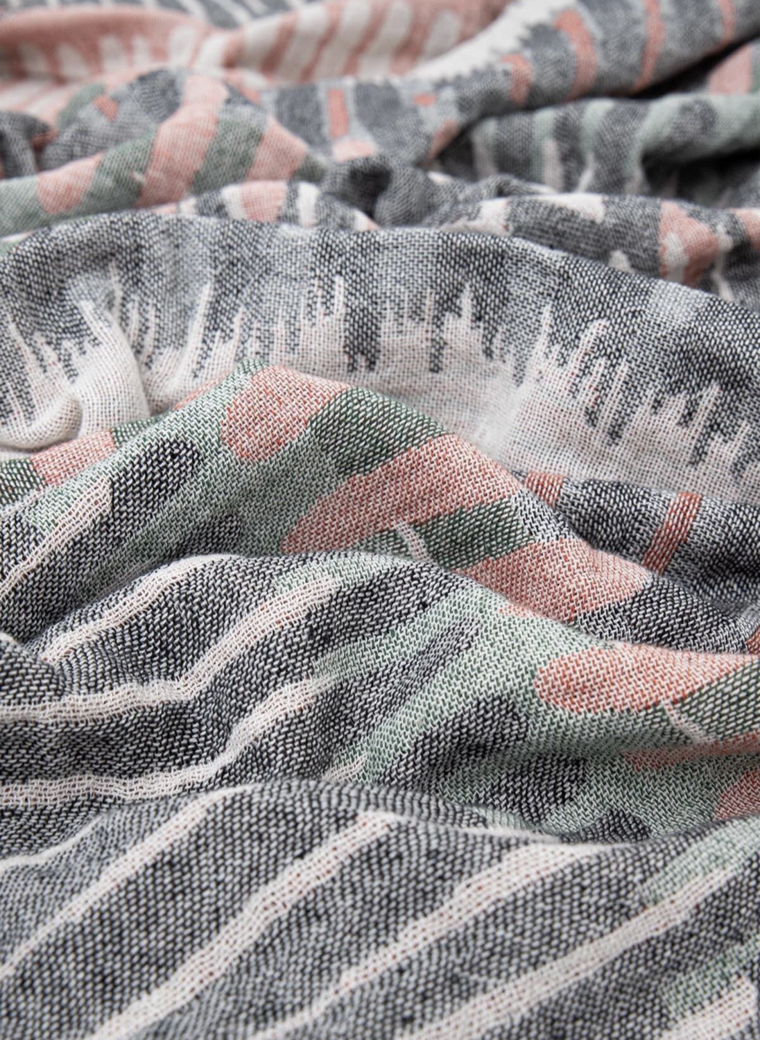 Ecocotton Mayra Peshtemal 100% Organic Cotton Jacquard Gray 90x180 Cm