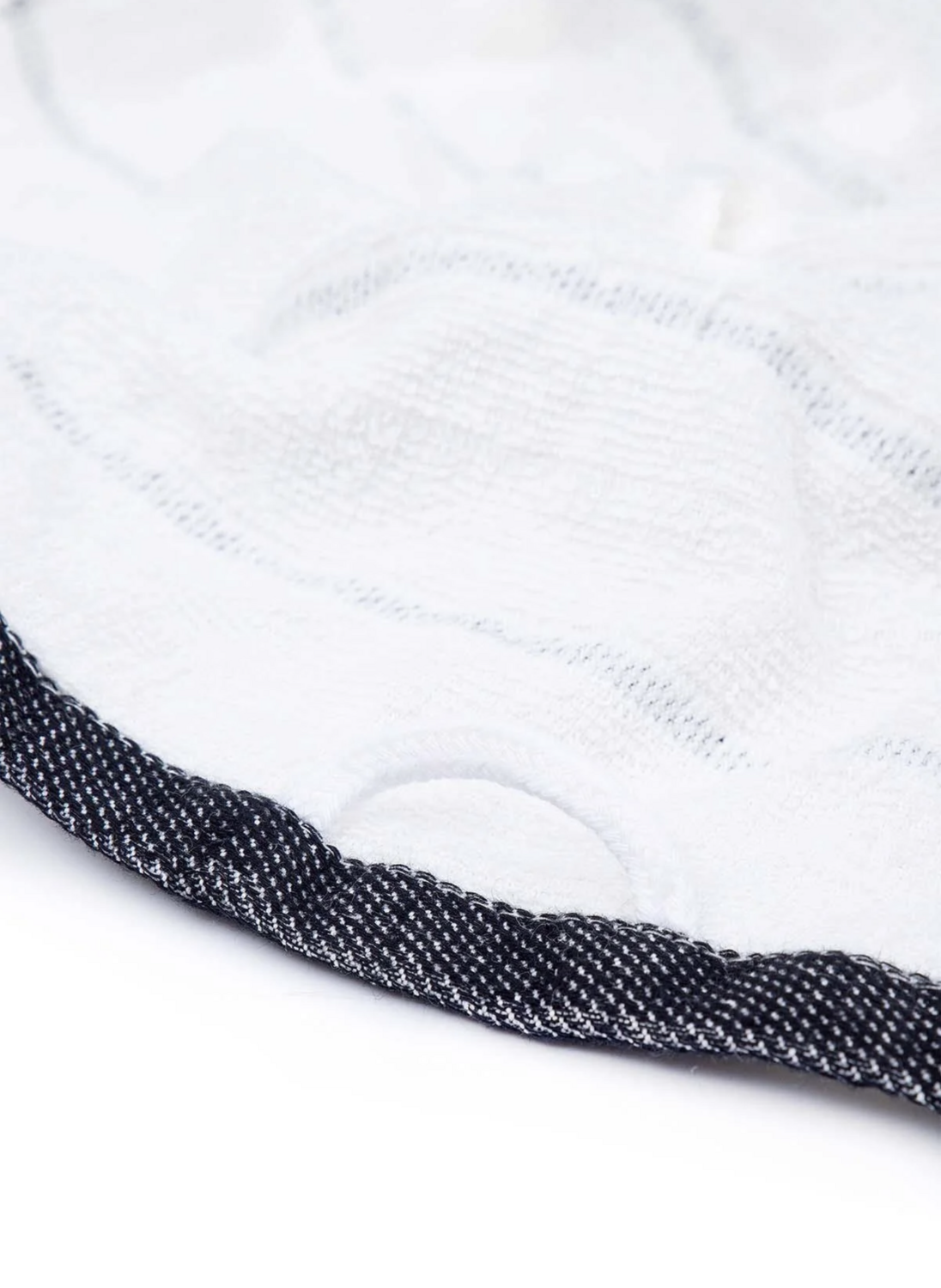 Ecocotton Elis 3'lü Kurulama Havlusu %100 Organik Pamuklu İplik Boyalı Özel Dokuma Siyah-Krem 40X60 Cm