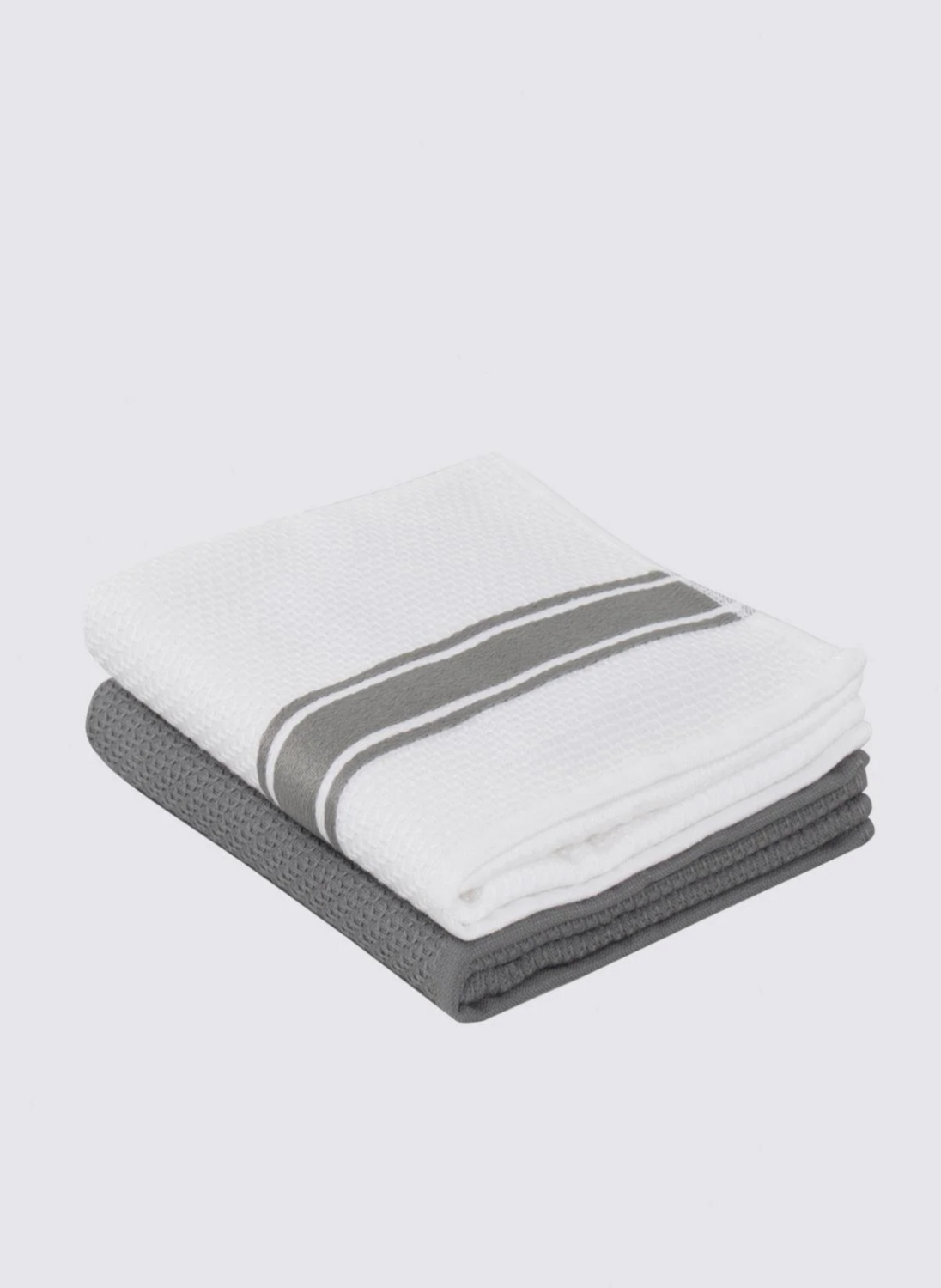 Ecocotton Elvin 2-Piece Drying Towel 100% Organic Cotton Special Woven Gray-Cream 40X60 Cm
