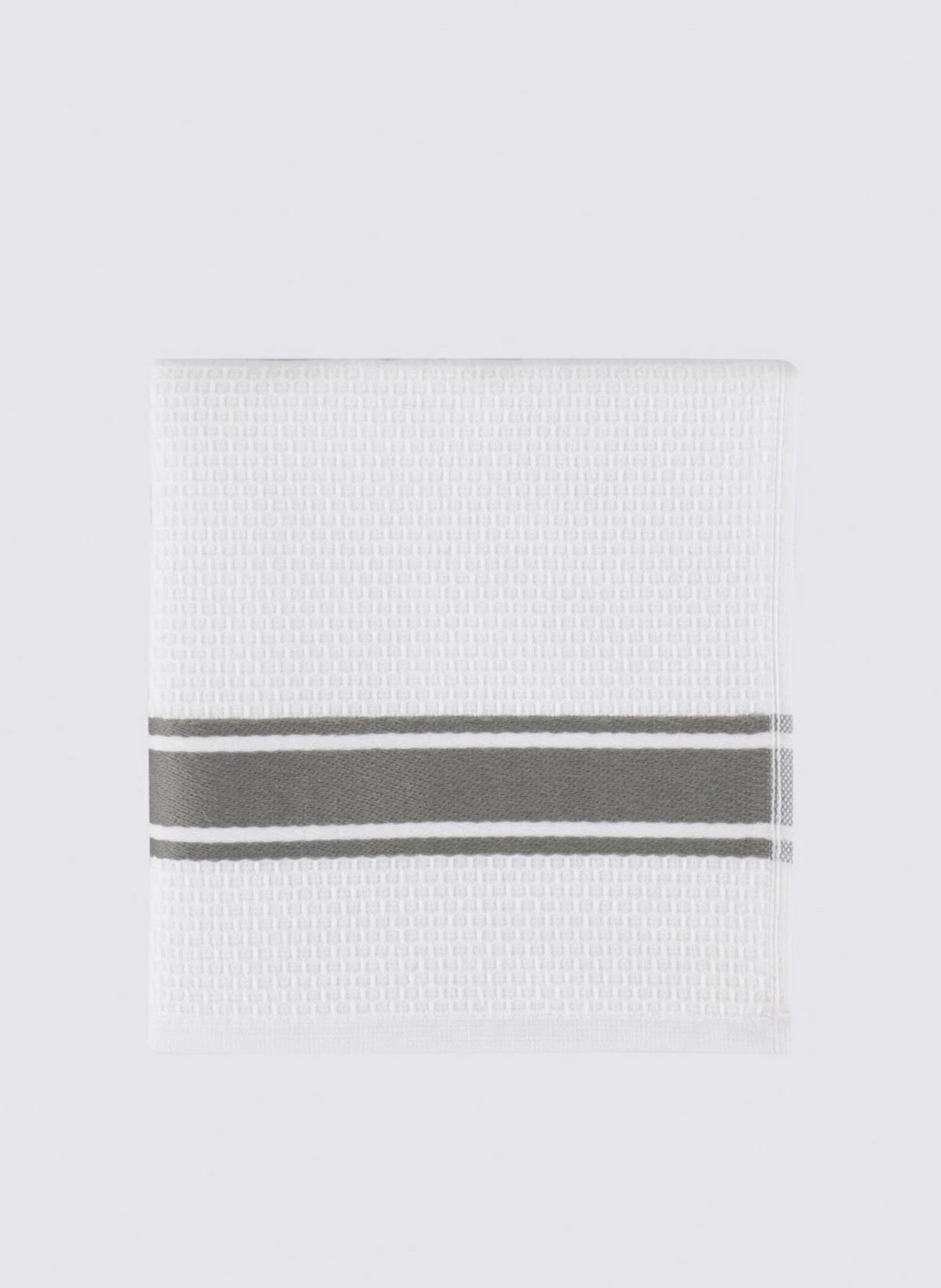 Ecocotton Elvin 2-Piece Drying Towel 100% Organic Cotton Special Woven Gray-Cream 40X60 Cm