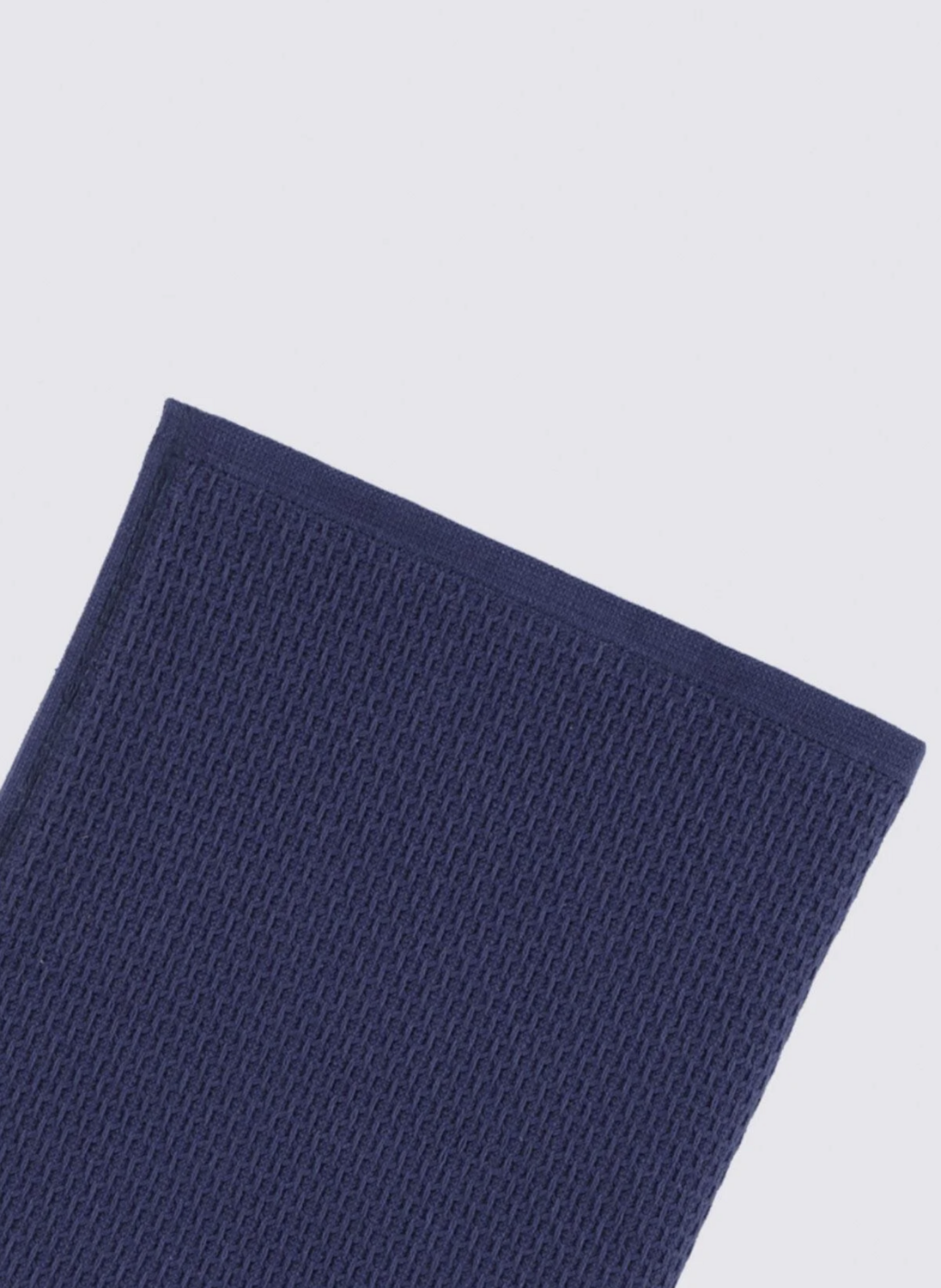 Ecocotton Elvin 2'li Kurulama Havlusu %100 Organik Pamuklu Özel Dokuma Lacivert-Krem 40X60 Cm