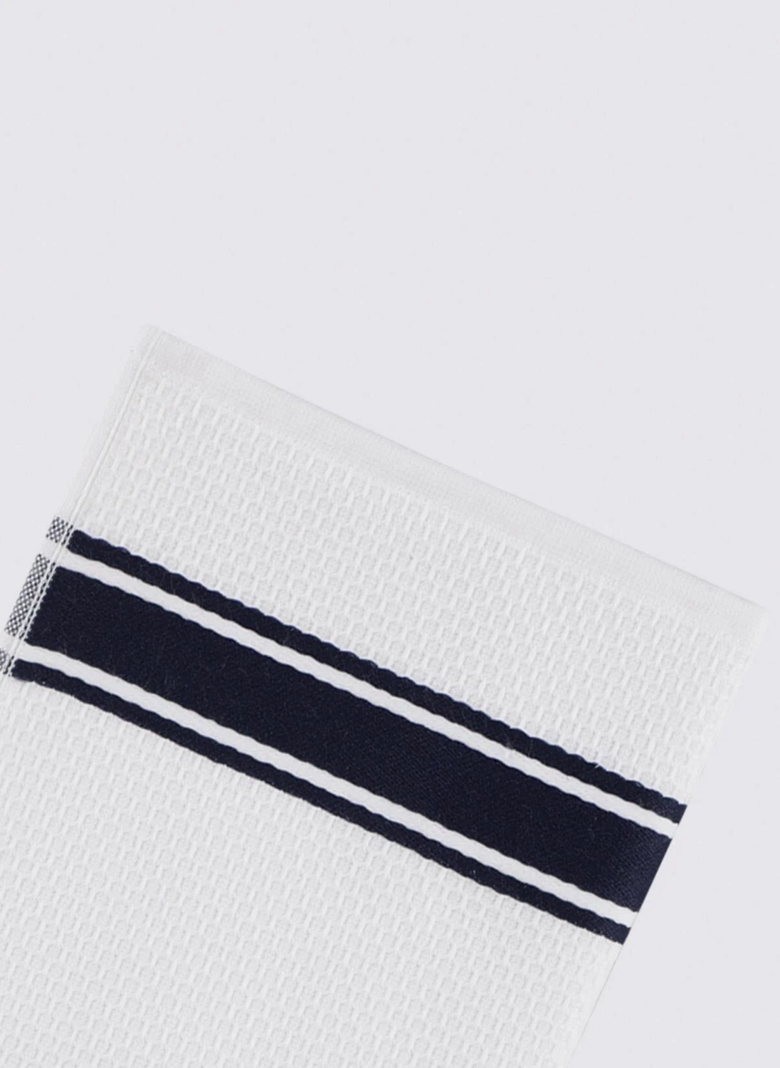 Ecocotton Elvin 2'li Kurulama Havlusu %100 Organik Pamuklu Özel Dokuma Lacivert-Krem 40X60 Cm