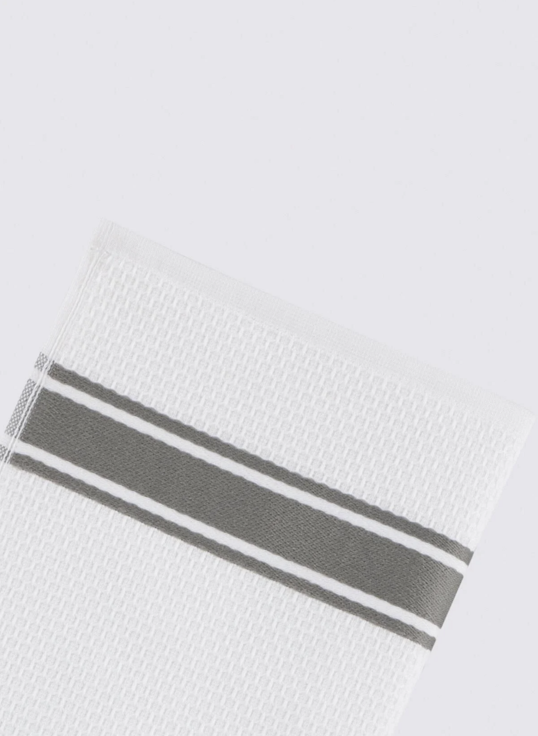 Ecocotton Elvin 2-Piece Drying Towel 100% Organic Cotton Special Woven Gray-Cream 40X60 Cm