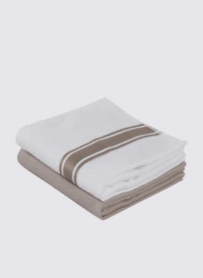 Ecocotton Elvin 2-Piece Drying Towel 100% Organic Cotton Special Woven Beige-Cream 40X60 Cm