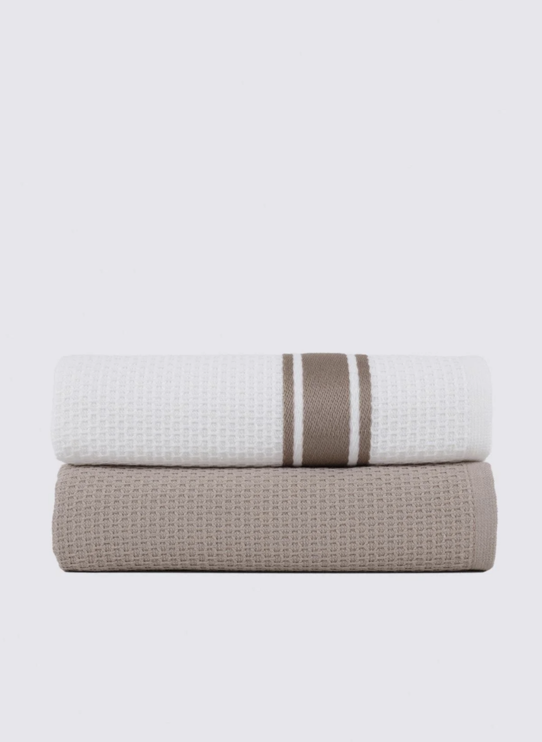 Ecocotton Elvin 2-Piece Drying Towel 100% Organic Cotton Special Woven Beige-Cream 40X60 Cm