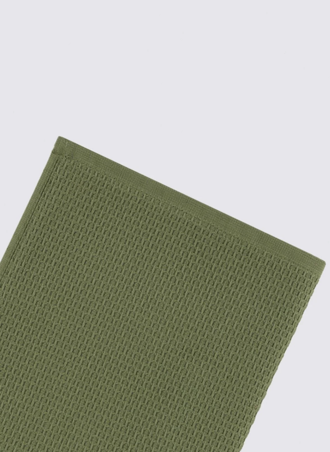 Ecocotton Elvin 2-Piece Drying Towel 100% Organic Cotton Special Woven Green-Cream 40X60 Cm