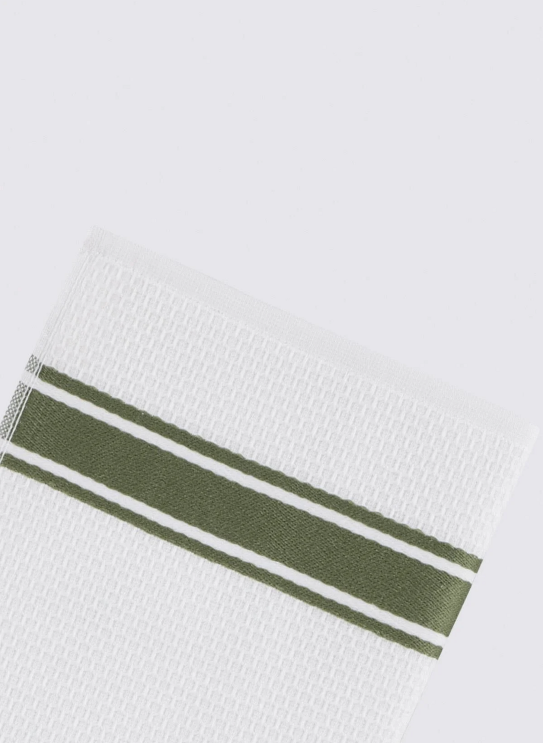 Ecocotton Elvin 2-Piece Drying Towel 100% Organic Cotton Special Woven Green-Cream 40X60 Cm