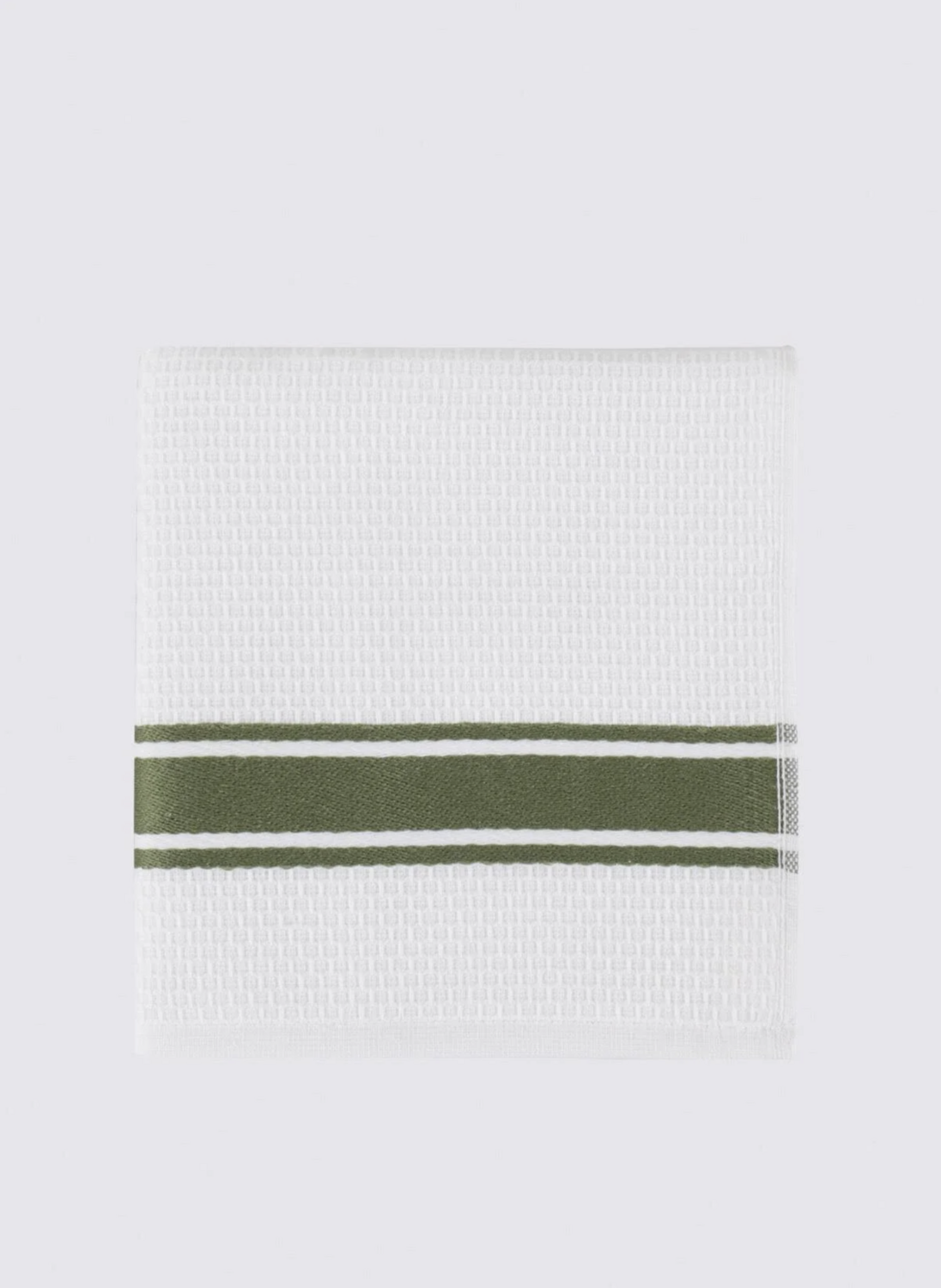 Ecocotton Elvin 2-Piece Drying Towel 100% Organic Cotton Special Woven Green-Cream 40X60 Cm