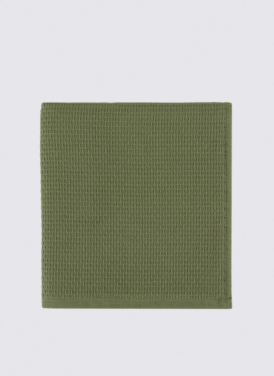 Ecocotton Elvin 2-Piece Drying Towel 100% Organic Cotton Special Woven Green-Cream 40X60 Cm