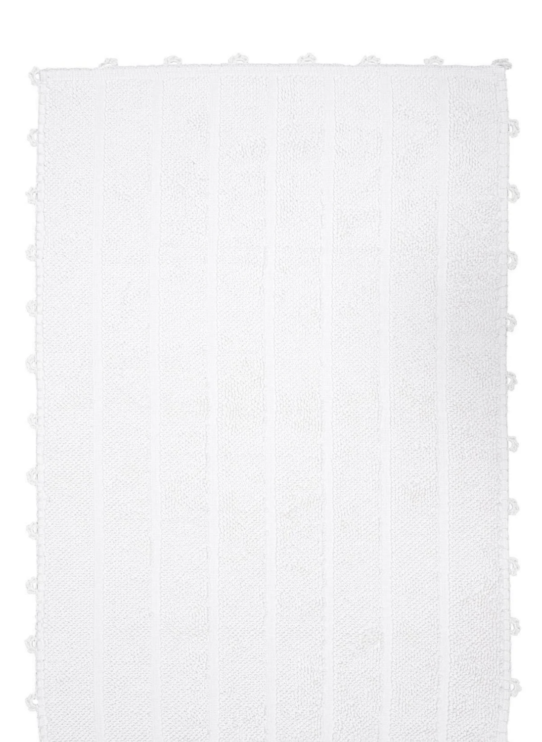 Ecocotton Kamila Bath Mat 100% Organic Cotton Hand Embroidered Cream 50x80 Cm