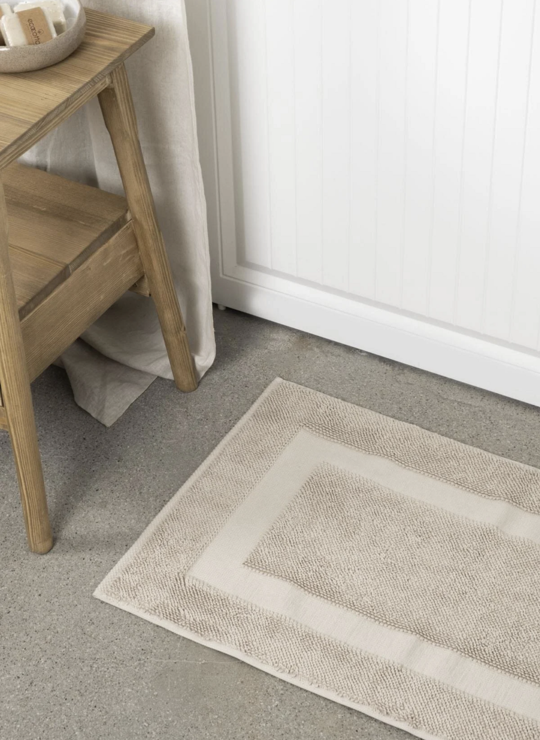 Ecocotton Kaia Bath Mat 100% Organic Cotton Beige 50x80 Cm