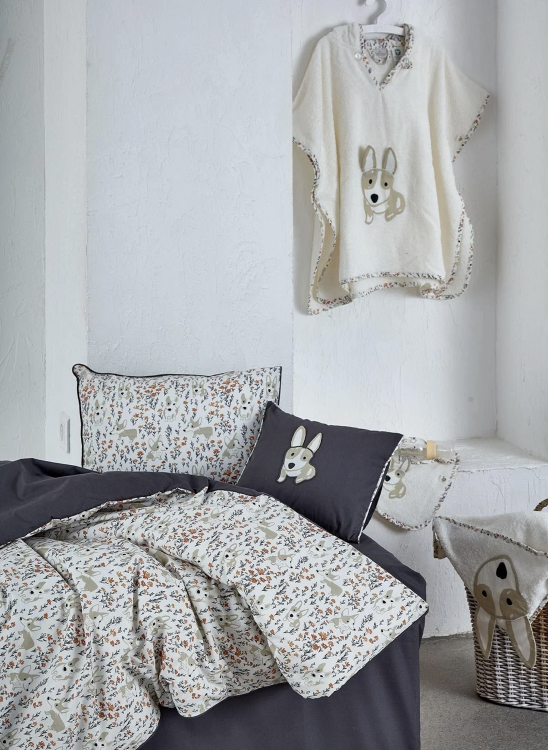 Ecocotton Dagi Baby Boy Duvet Cover Set 100% Organic Cotton Printed 100x150 Cm