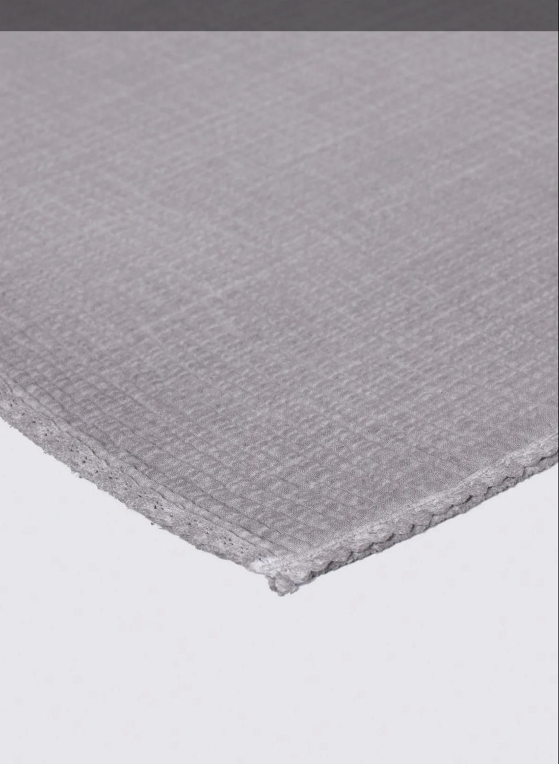 Ecocotton Kayra Baby Bedspread 100% Organic Cotton Muslin Hand Embroidered Gray 100x100 Cm