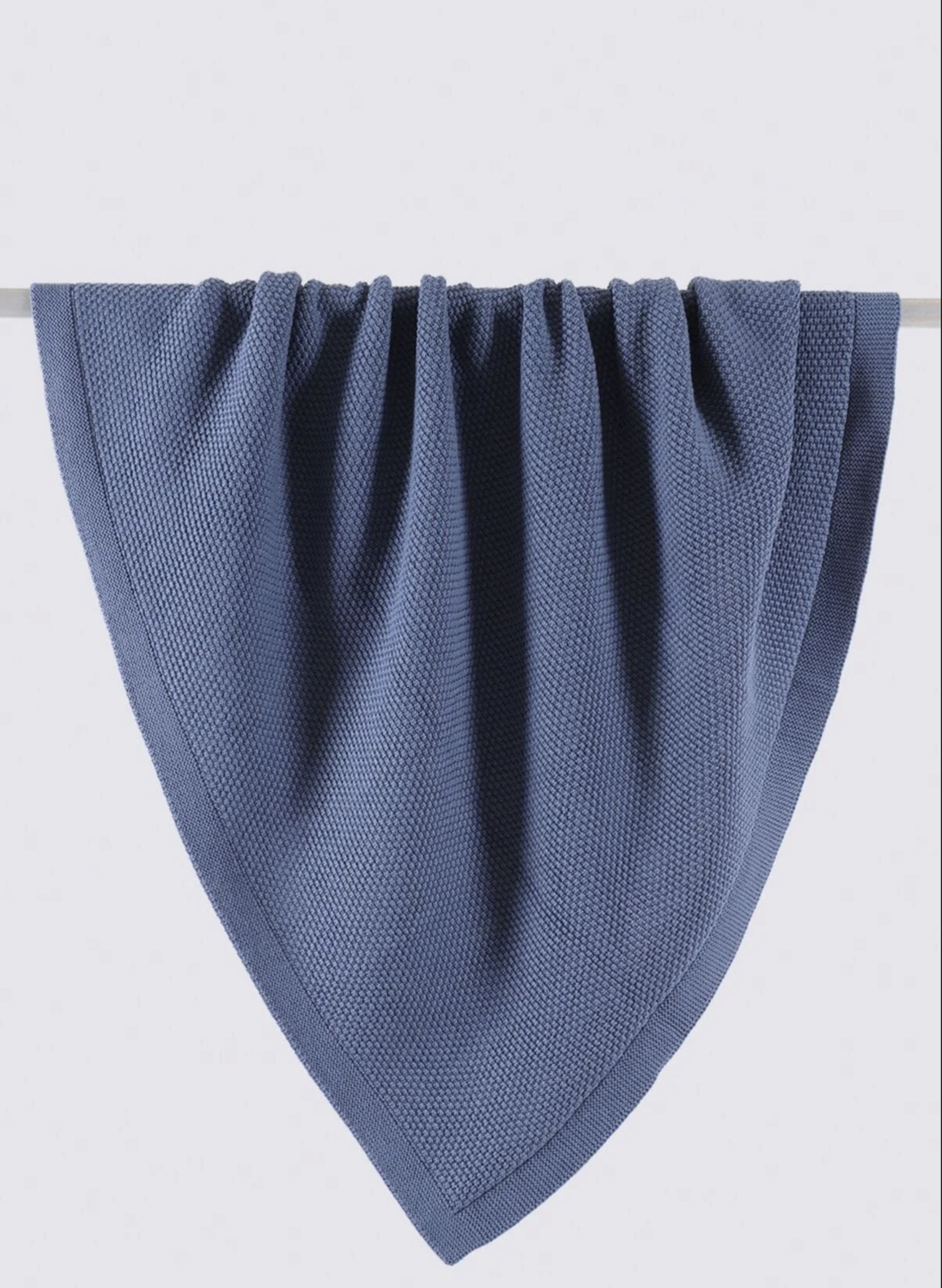Ecocotton Baby Smile Baby Blanket 100% Organic Cotton Knit Blue 80x90 Cm