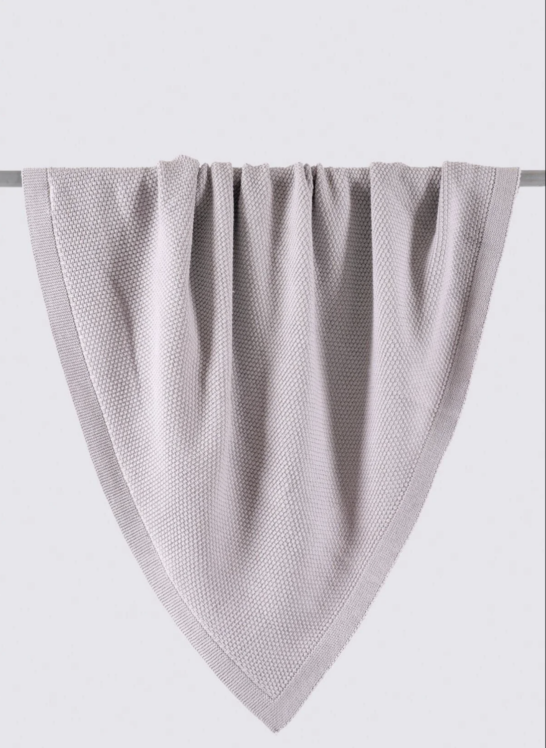 Ecocotton Baby Smile Baby Blanket 100% Organic Cotton Knit Gray 80x90 Cm