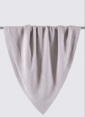 Ecocotton Baby Smile Baby Blanket 100% Organic Cotton Knit Gray 80x90 Cm