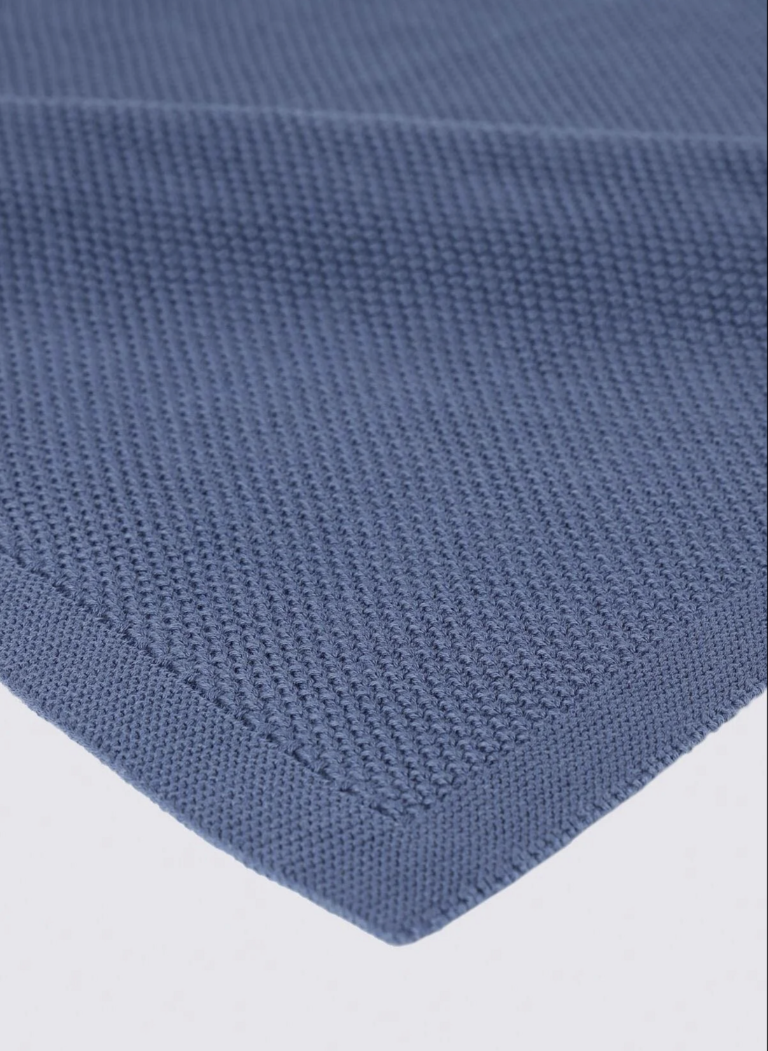 Ecocotton Baby Smile Baby Blanket 100% Organic Cotton Knit Blue 80x90 Cm