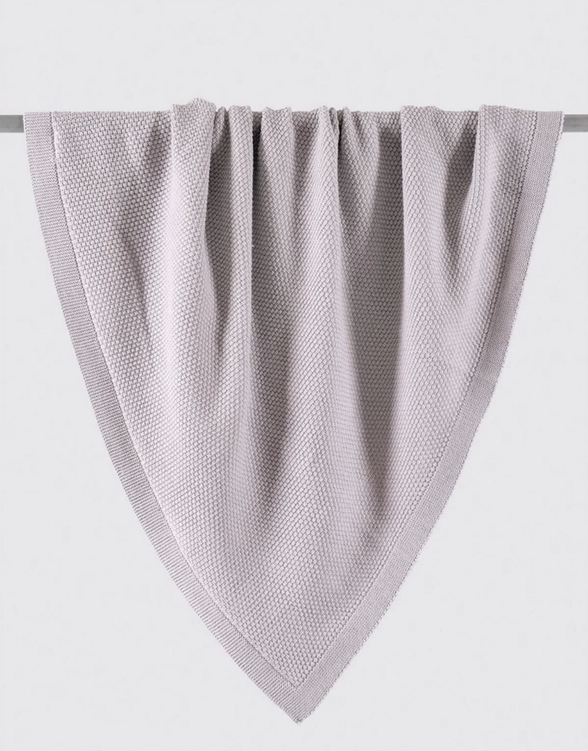 Ecocotton Baby Smile Baby Blanket 100% Organic Cotton Knit Gray 80x90 Cm
