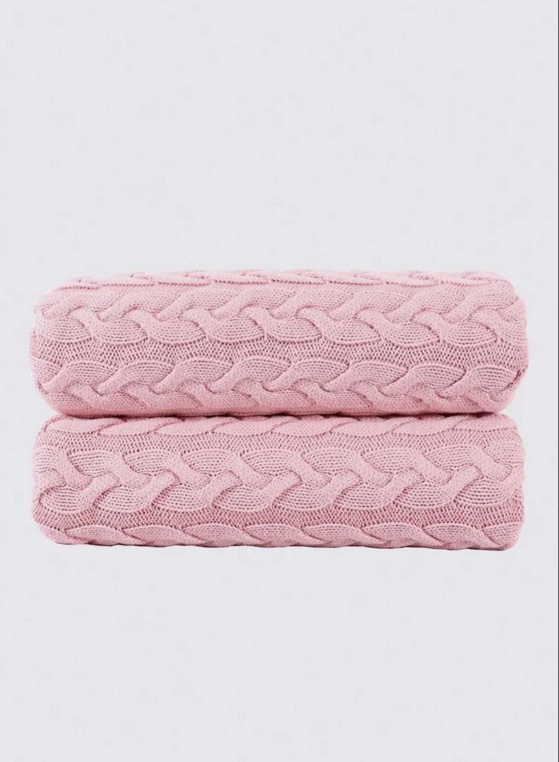Ecocotton Baby Love Baby Blanket 100% Organic Cotton Knit Powder 80x90 Cm