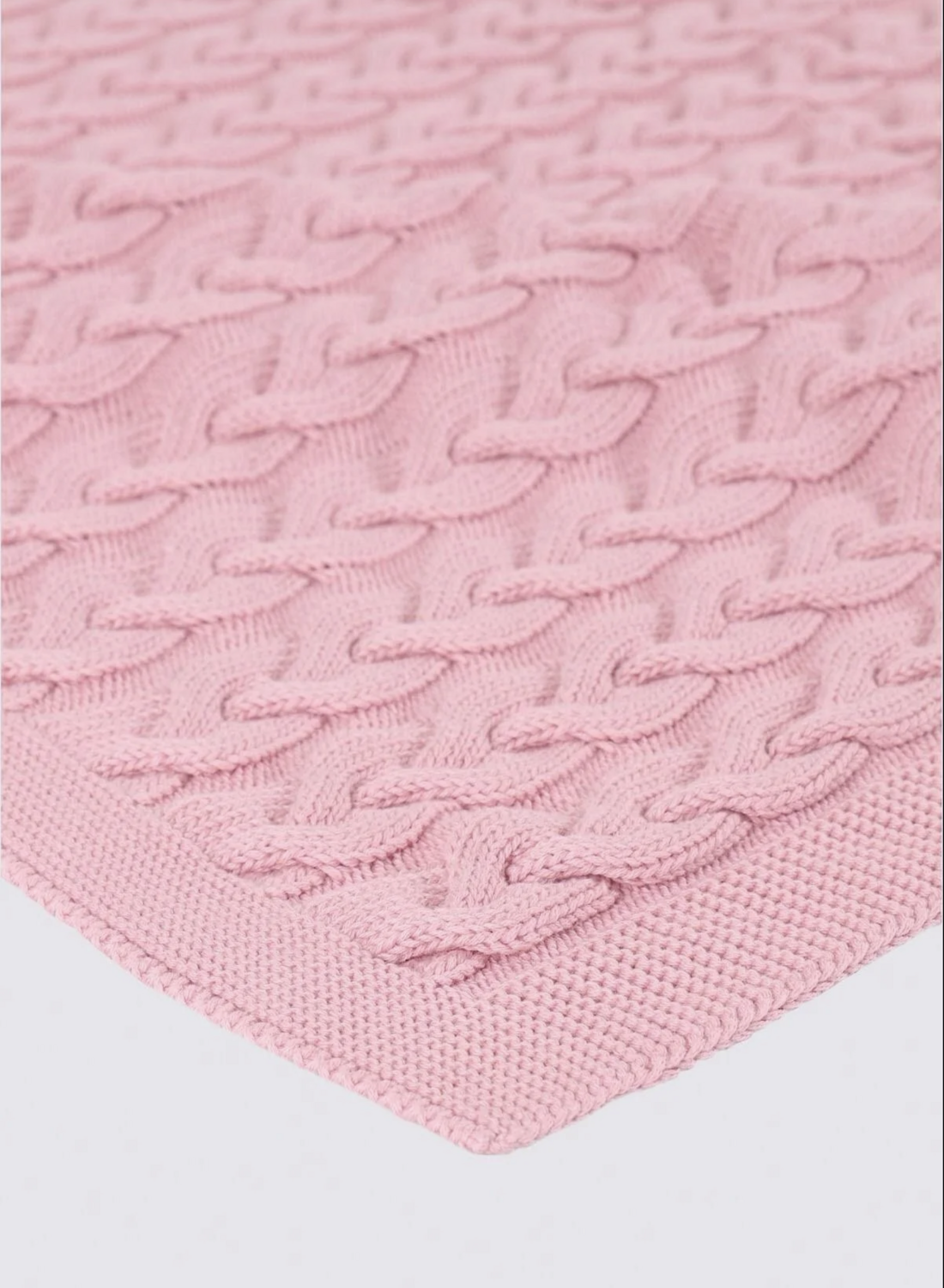Ecocotton Baby Love Baby Blanket 100% Organic Cotton Knit Powder 80x90 Cm