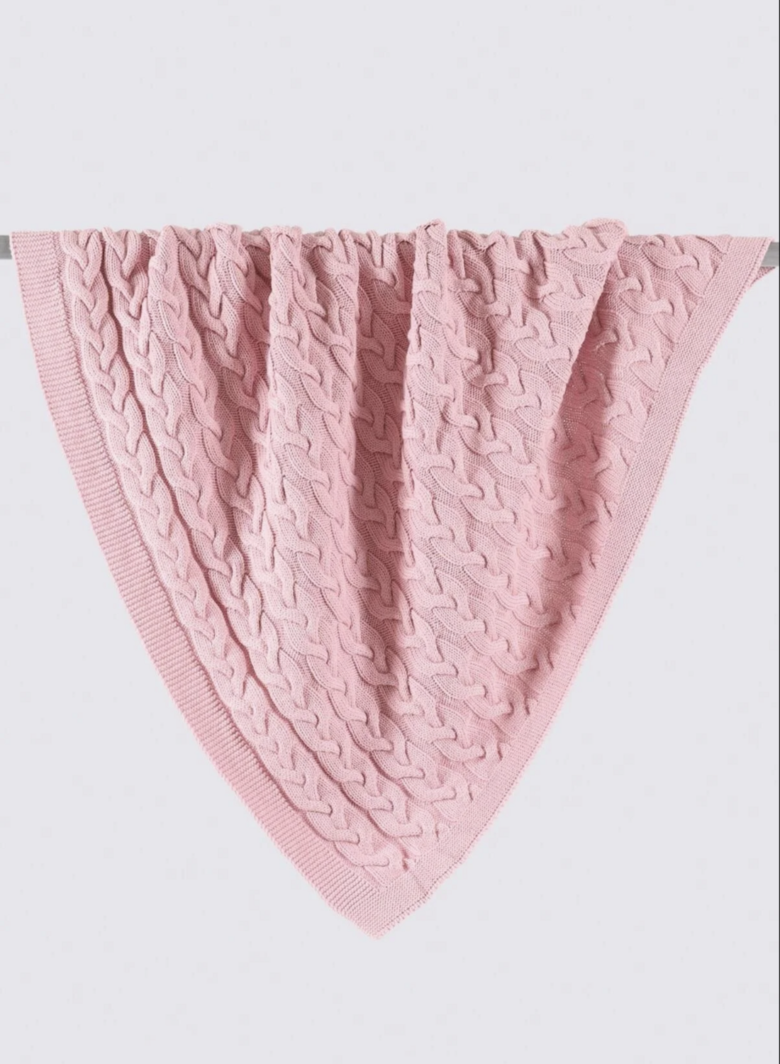 Ecocotton Baby Love Baby Blanket 100% Organic Cotton Knit Powder 80x90 Cm