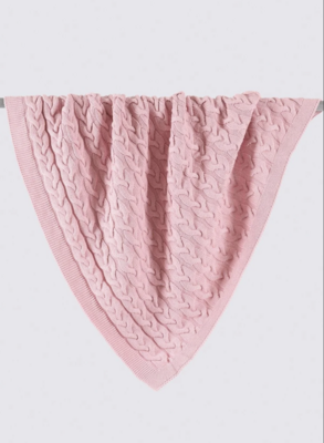 Ecocotton Baby Love Baby Blanket 100% Organic Cotton Knit Powder 80x90 Cm