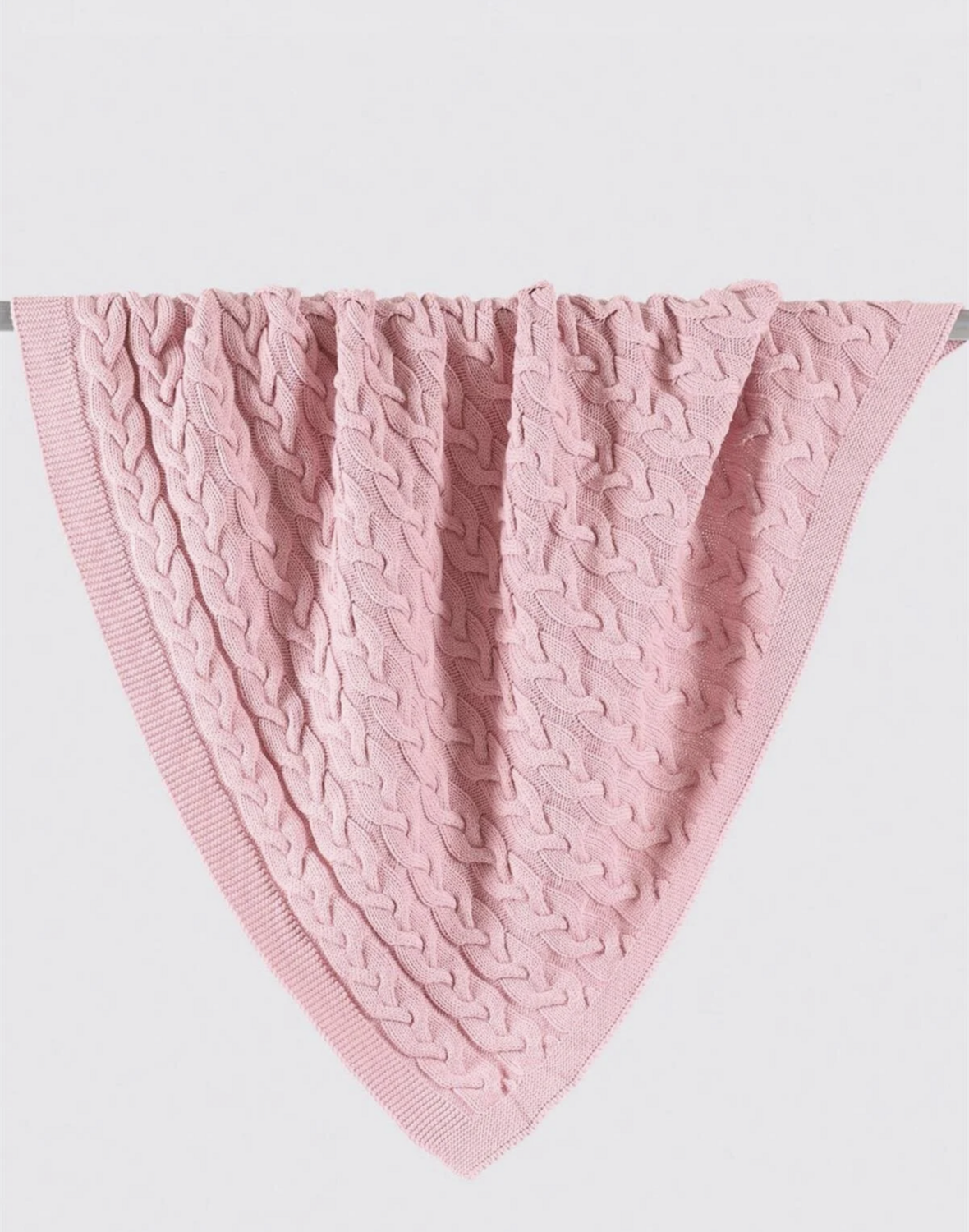 Ecocotton Baby Love Baby Blanket 100% Organic Cotton Knit Powder 80x90 Cm