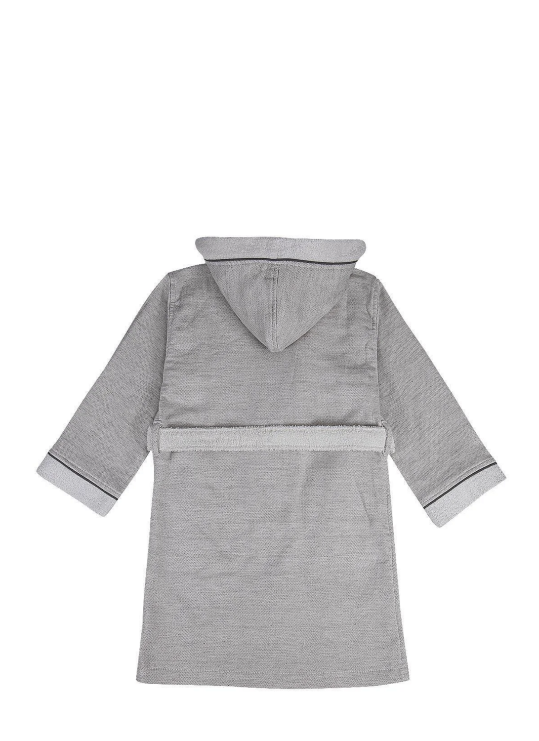 Ecocotton Hasna Boy&#39;s Bathrobe 100% Organic Cotton Linen Melange Gray
