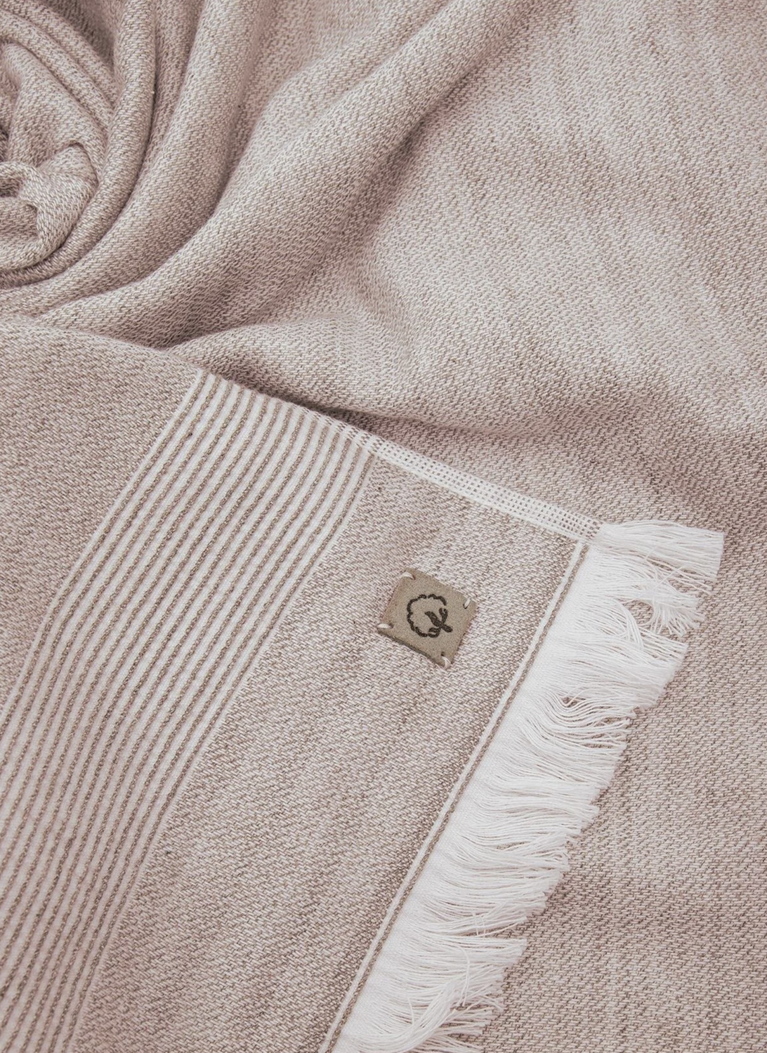 Ecocotton Hasna 3-Piece Towel Set 100% Organic Cotton Linen Melange Terra