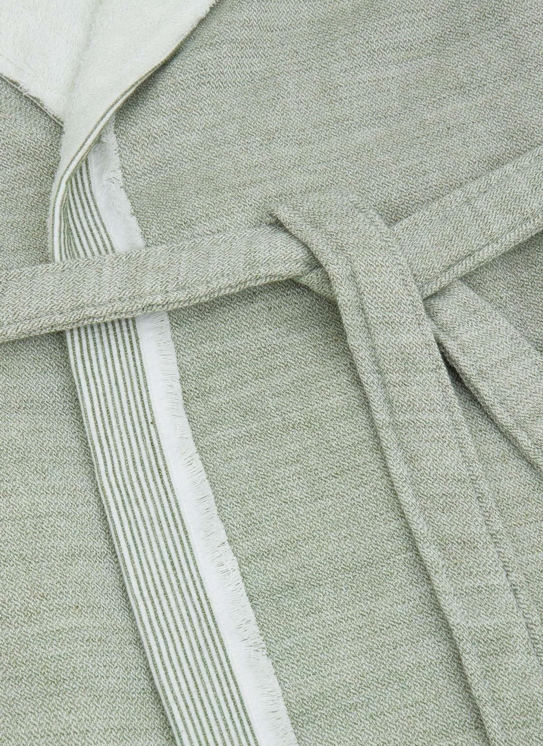Ecocotton Hasna Men&#39;s Bathrobe 100% Organic Cotton Linen Melange Khaki