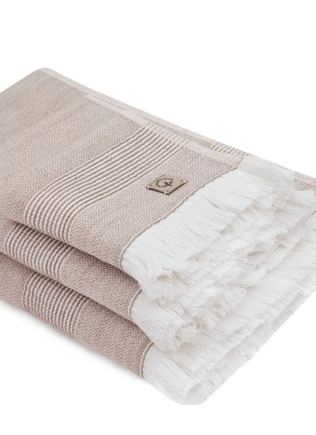 Ecocotton Hasna 3-Piece Towel Set 100% Organic Cotton Linen Melange Terra