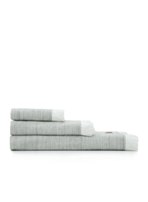Ecocotton Hasna 3-Piece Towel Set 100% Organic Cotton Linen Melange Khaki
