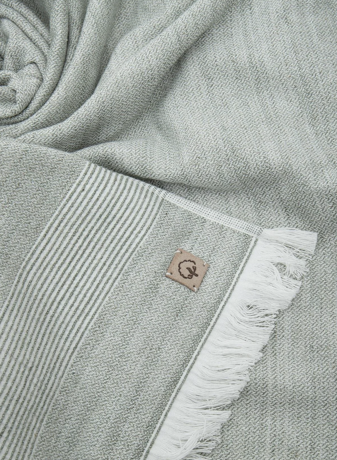 Ecocotton Hasna 3-Piece Towel Set 100% Organic Cotton Linen Melange Khaki
