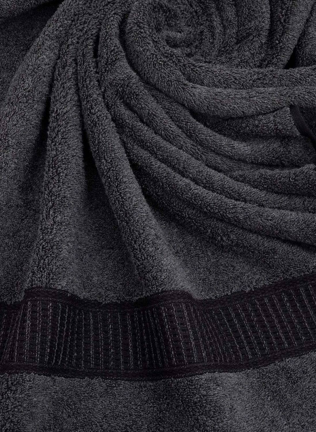 Ecocotton Naia Hand And Face Towel Anthracite 50x90 Cm